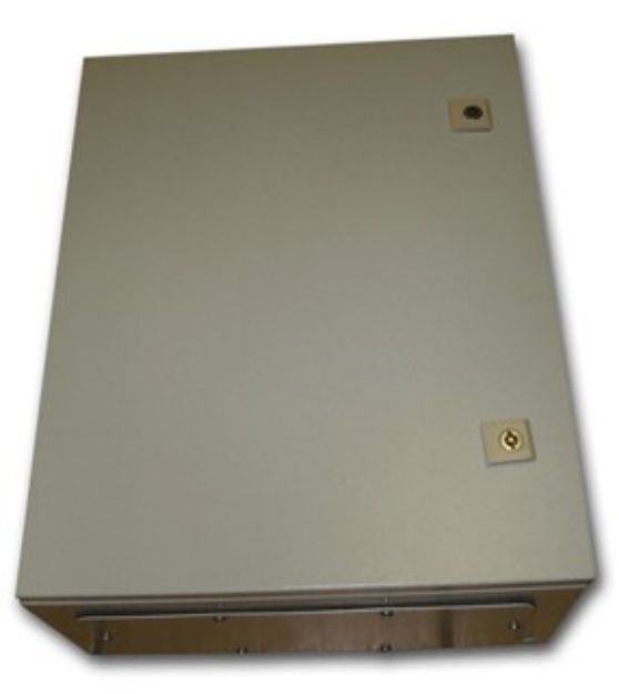 Metal IP55 Weatherproof Enclosure (500x400x210), Beige, Surface Mount Lockable Doors