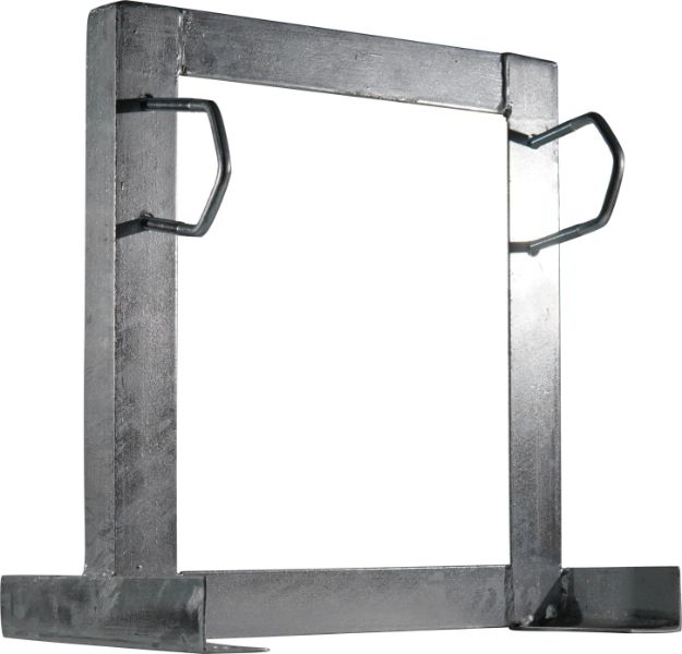 Square Wall Mount Brackets, 250mm Offset, 32-60mm, Two Clamp Galvanised
