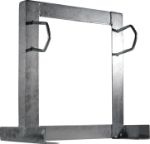 Square Wall Mount Brackets, 250mm Offset, 32-60mm, Two Clamp Galvanised